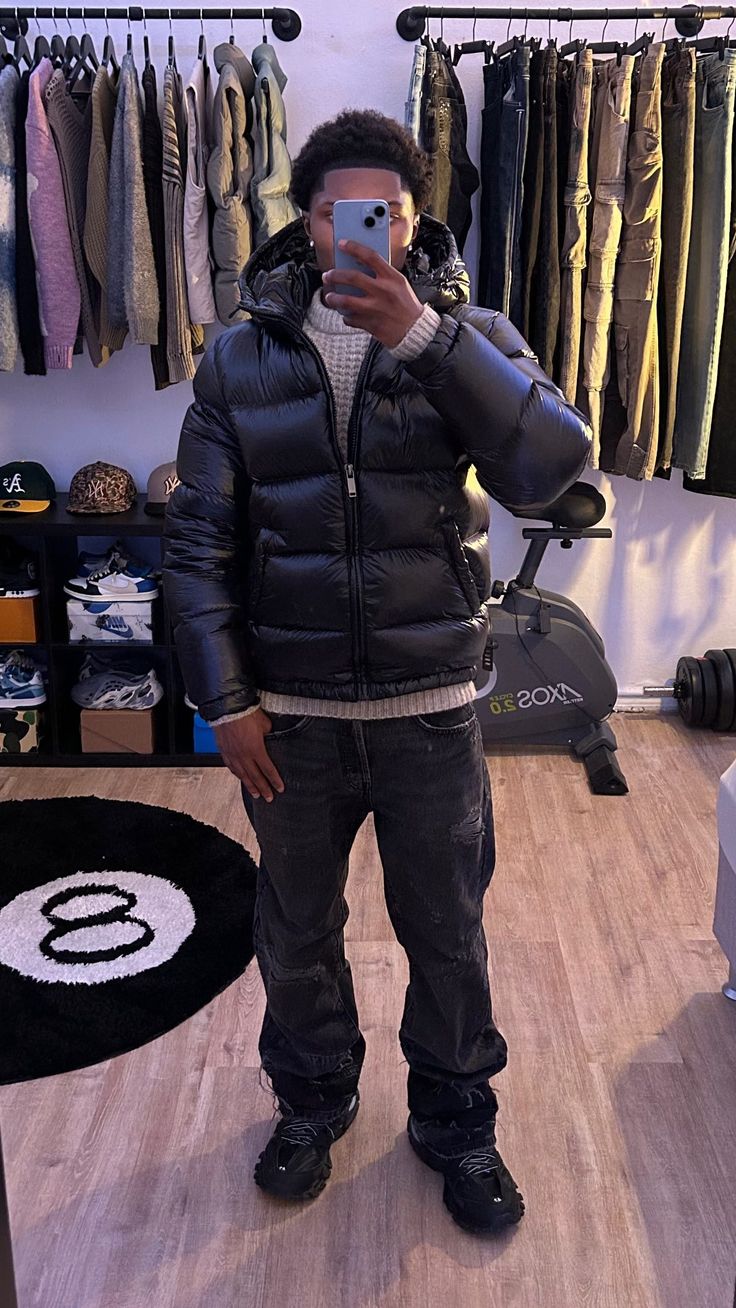 Heren Sherpa Gevoerde Gewatteerde Winterjas