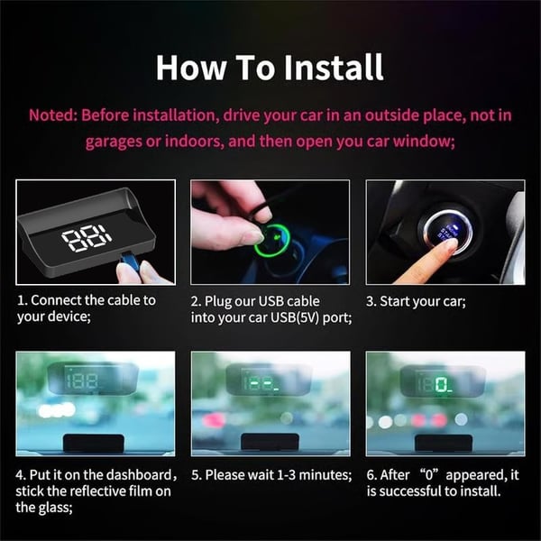 Head-Up Display Car GPS Digital Speedometer