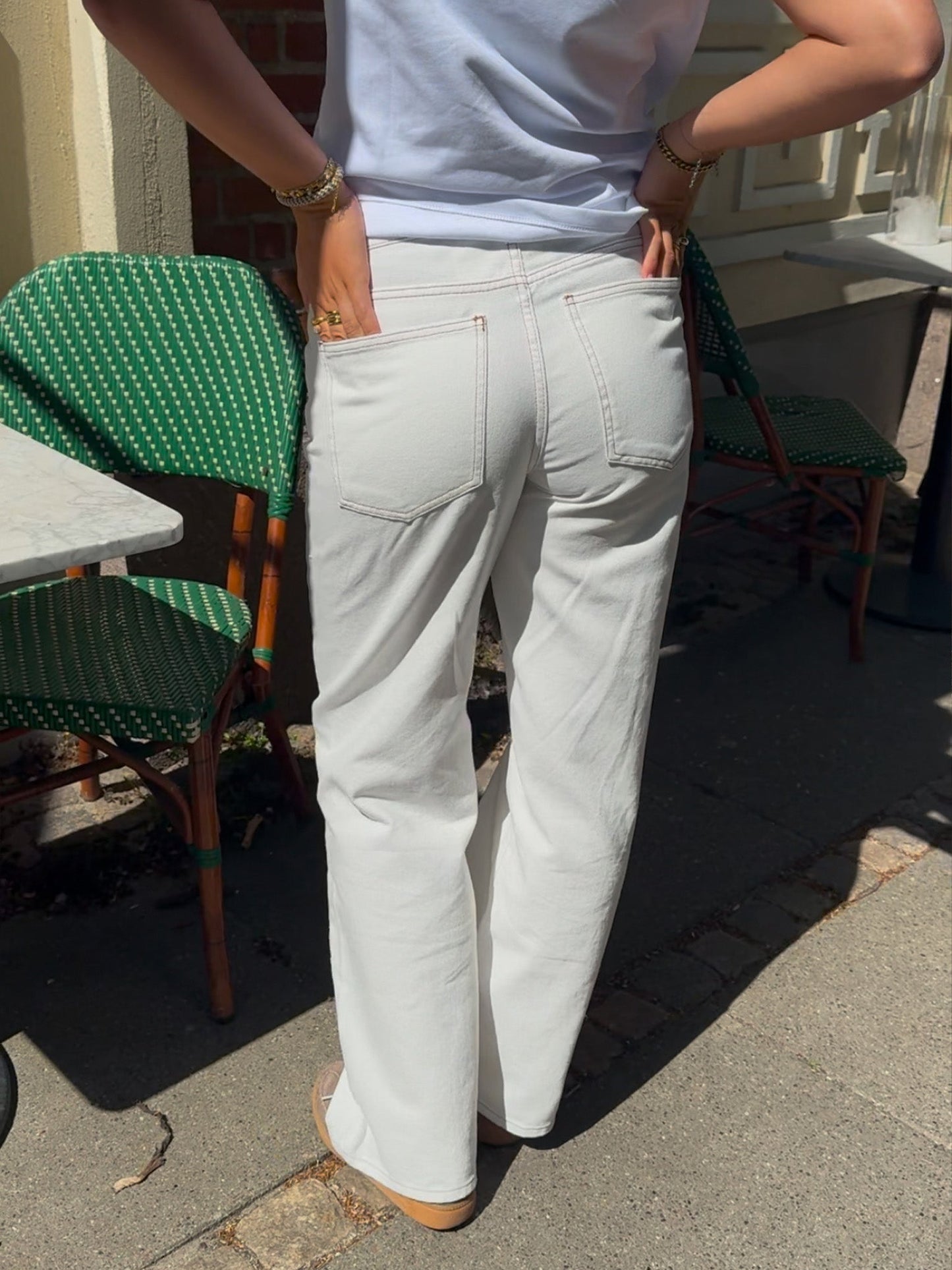 Emma Loose Fit Denim Jeans - White